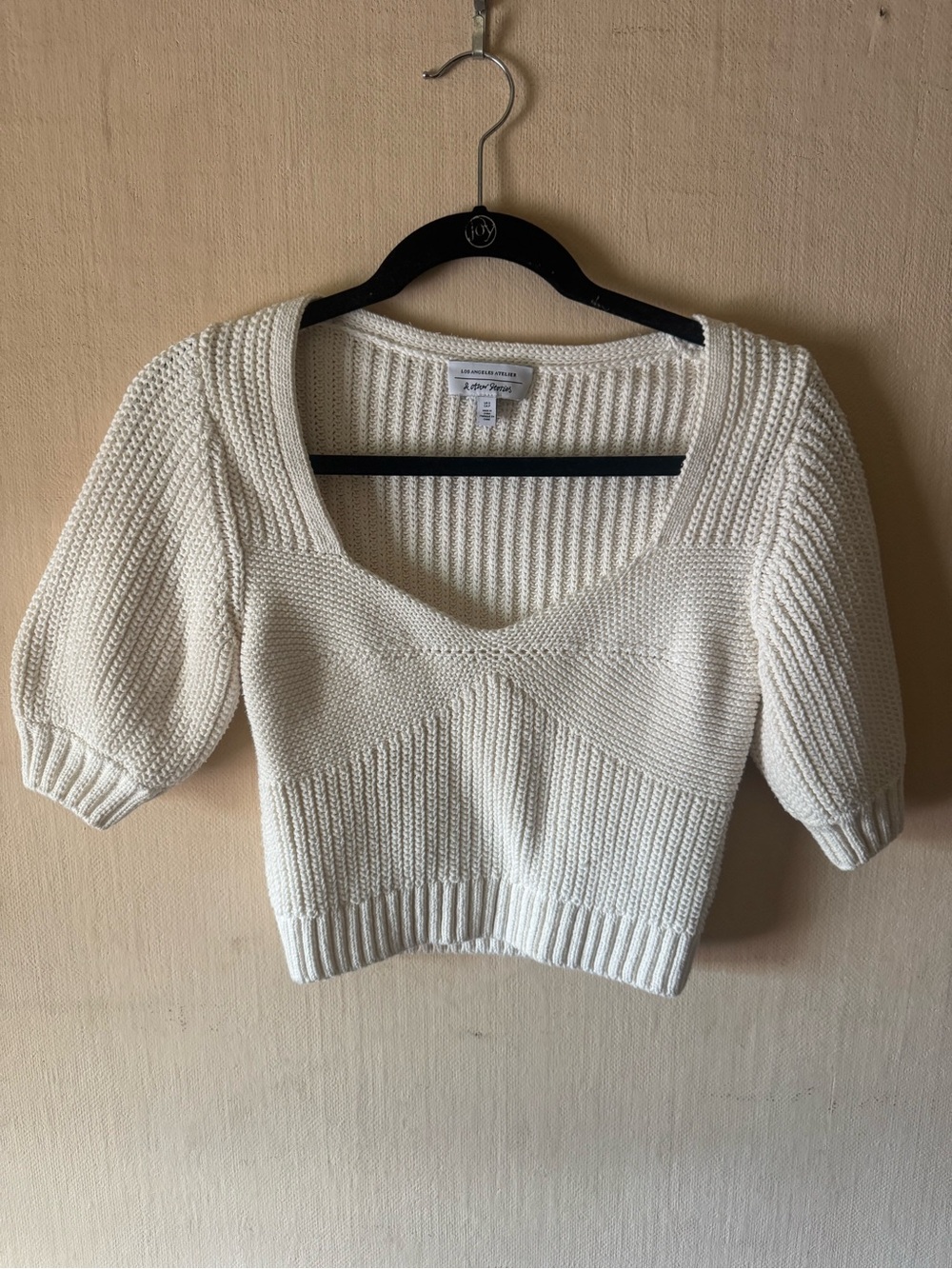& other stories, white cropped sweater